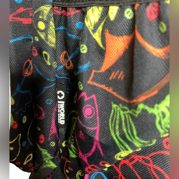 J World Oz Campus JW-100 Doodle Backpack Black Bag NWT Marine Sea Ocean Life - Picture 8 of 10